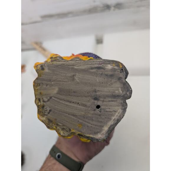 Purple Dragon Wizard Crystal Ball Resin Figurine Statue Fantasy Flames Glitter - Picture 14 of 14